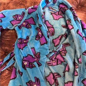 Fortnite Kids Blue and Purple Pajama Robe